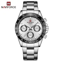 Naviforce NF9193 luxury China men quartz watch stylish Stainless steel band 3 dials week display character business wristwatch